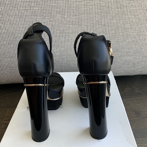 Versace Gold Medusa Head Platform Sandal 38 - Picture 3 of 8